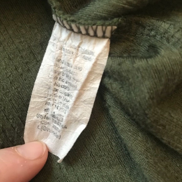 Millibon Green Velvety Ribbed Off-Shoulder Top - Picture 4 of 4